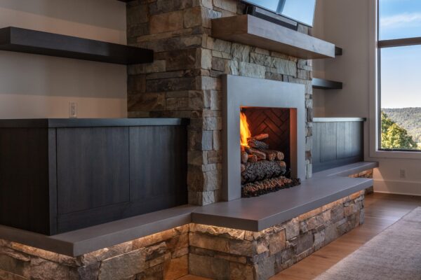 Built in cabinets for fireplace